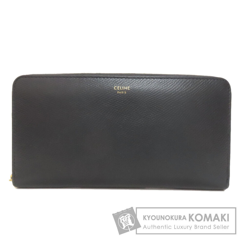 Celine Round Zip Long Wallet coin purse Leather